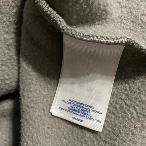 Lands End Gray Blue Wolf Sweatshirt - Picture 4 of 6